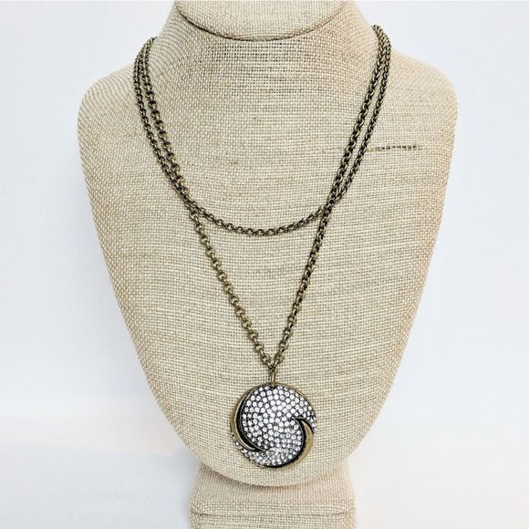 Lulu Frost for J. Crew Swirled Rhinestone Necklace - Picture 2 of 8